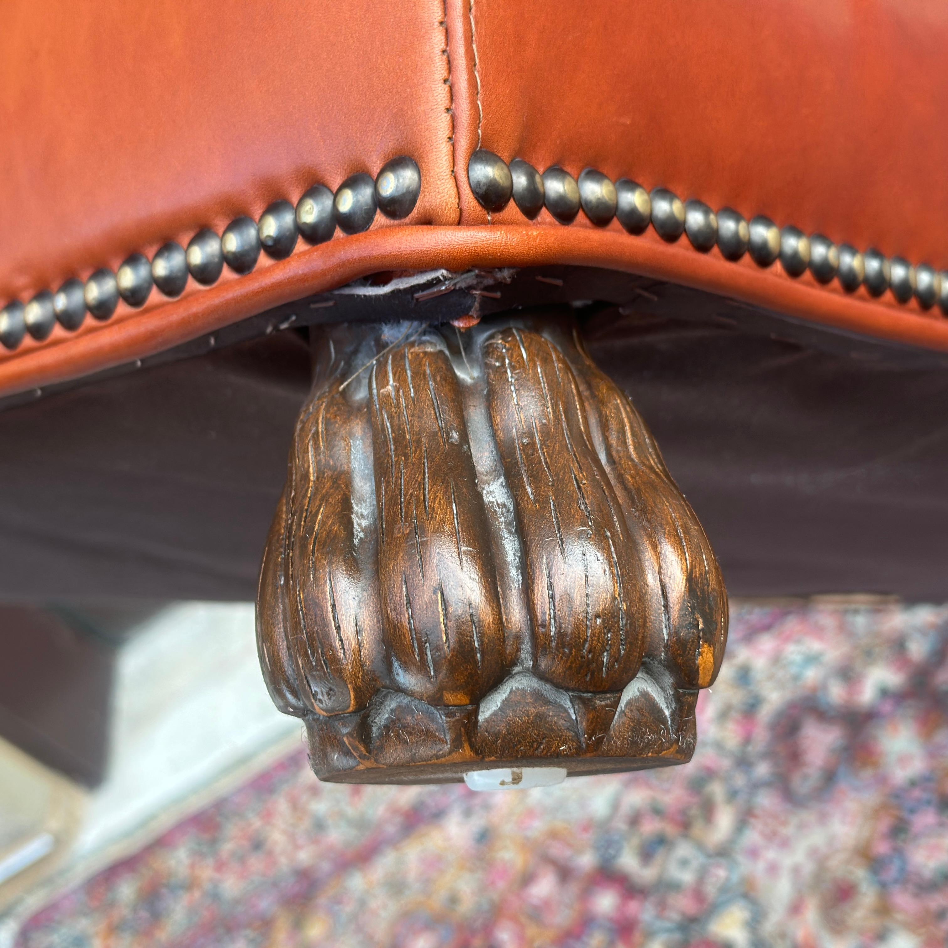 Old Hickory Tannery Cocktail-Ottoman aus Leder aus der Lucchese Home Collection im Angebot 4