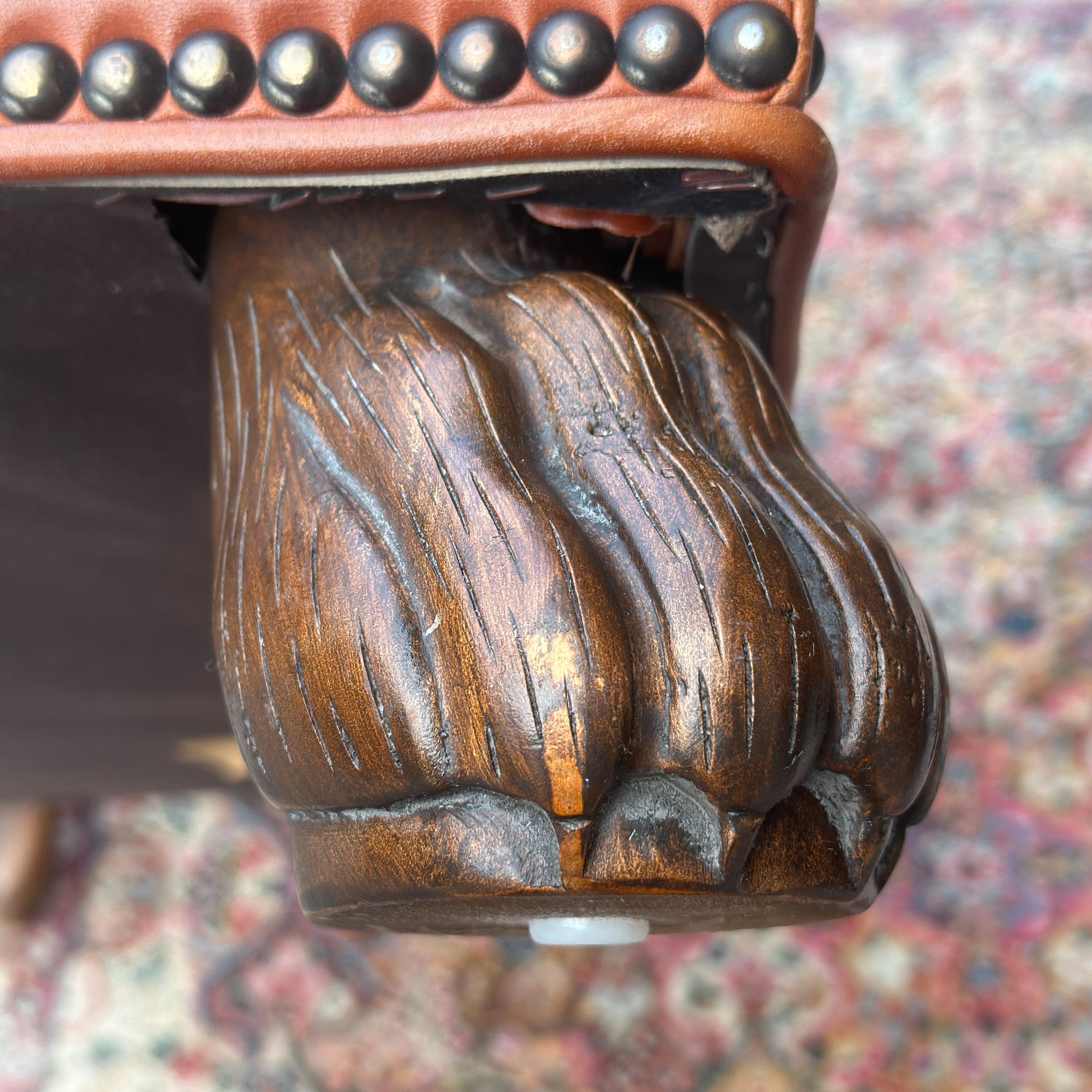 Old Hickory Tannery Cocktail-Ottoman aus Leder aus der Lucchese Home Collection im Angebot 5