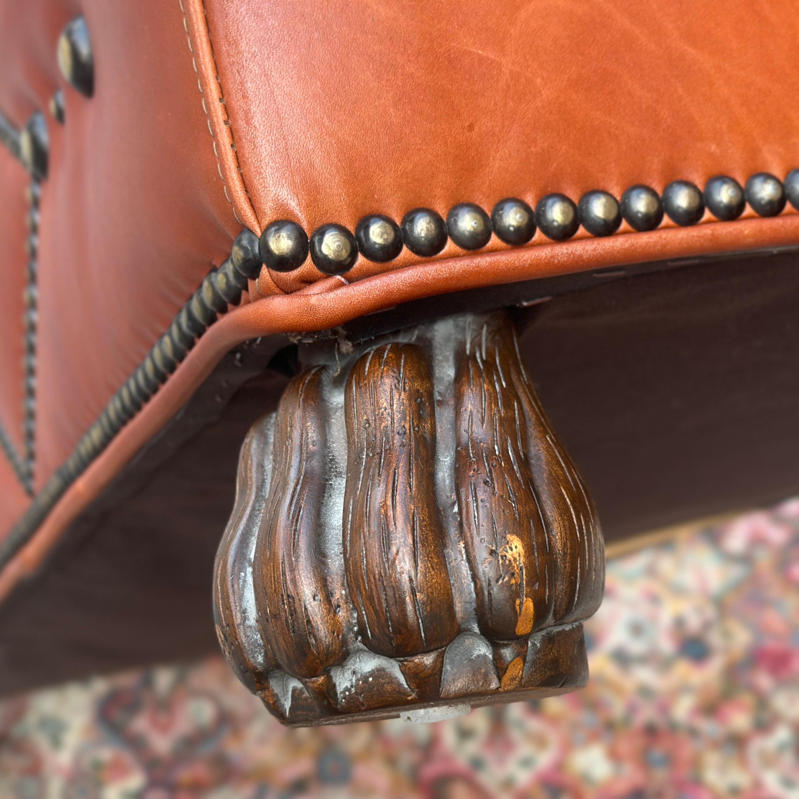 Old Hickory Tannery Cocktail-Ottoman aus Leder aus der Lucchese Home Collection im Angebot 6