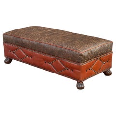 Otomana de cóctel de piel Old Hickory Tannery de Lucchese Home Collection