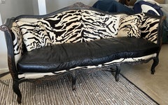 Old Hickory Tannery Sofas/Zebra Print Cowhair, Leather. Suede & Nailhead Trim