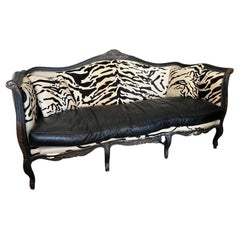 Old Hickory Tannery Sofas/Zebradruck Rindsleder, Leder. Wildleder & Nagelkopfverzierung