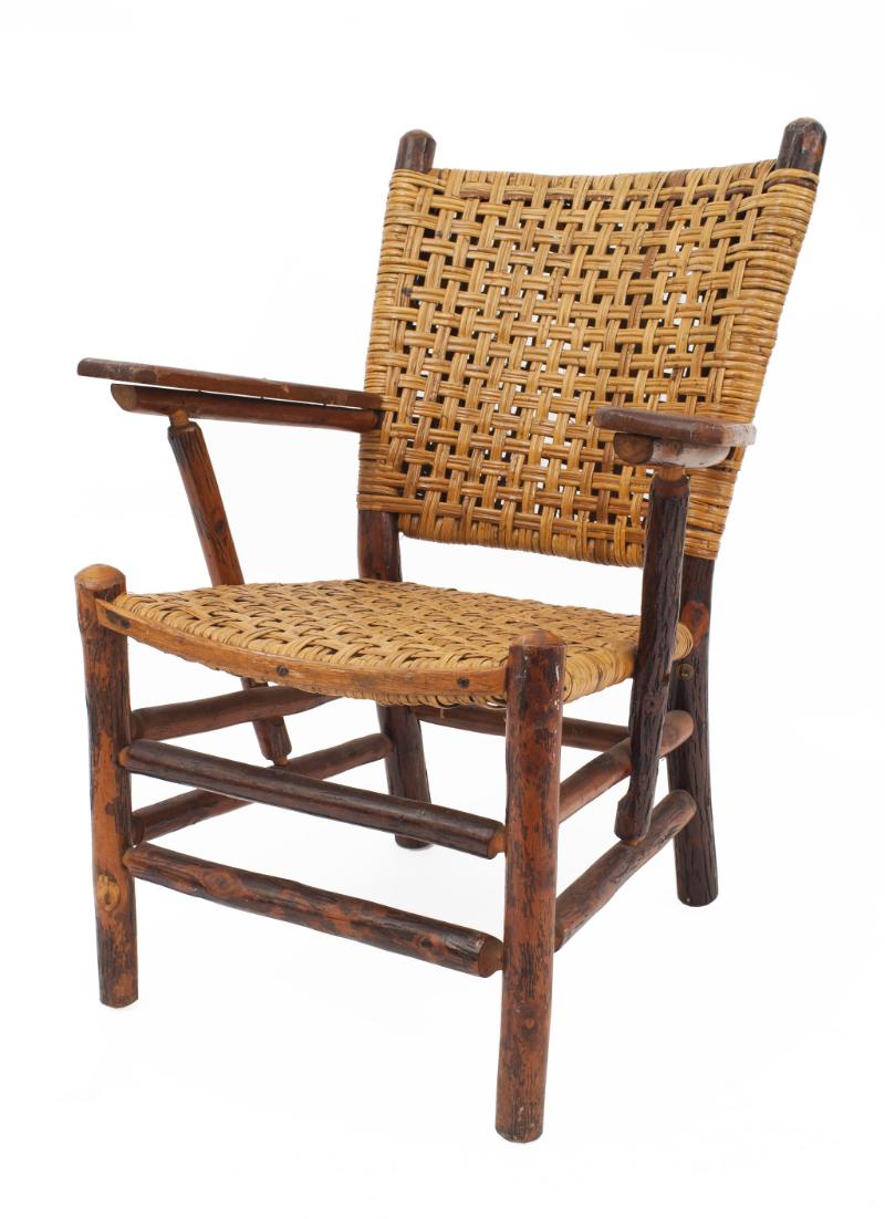 Sillón tejido Old Hickory Estadounidense en venta