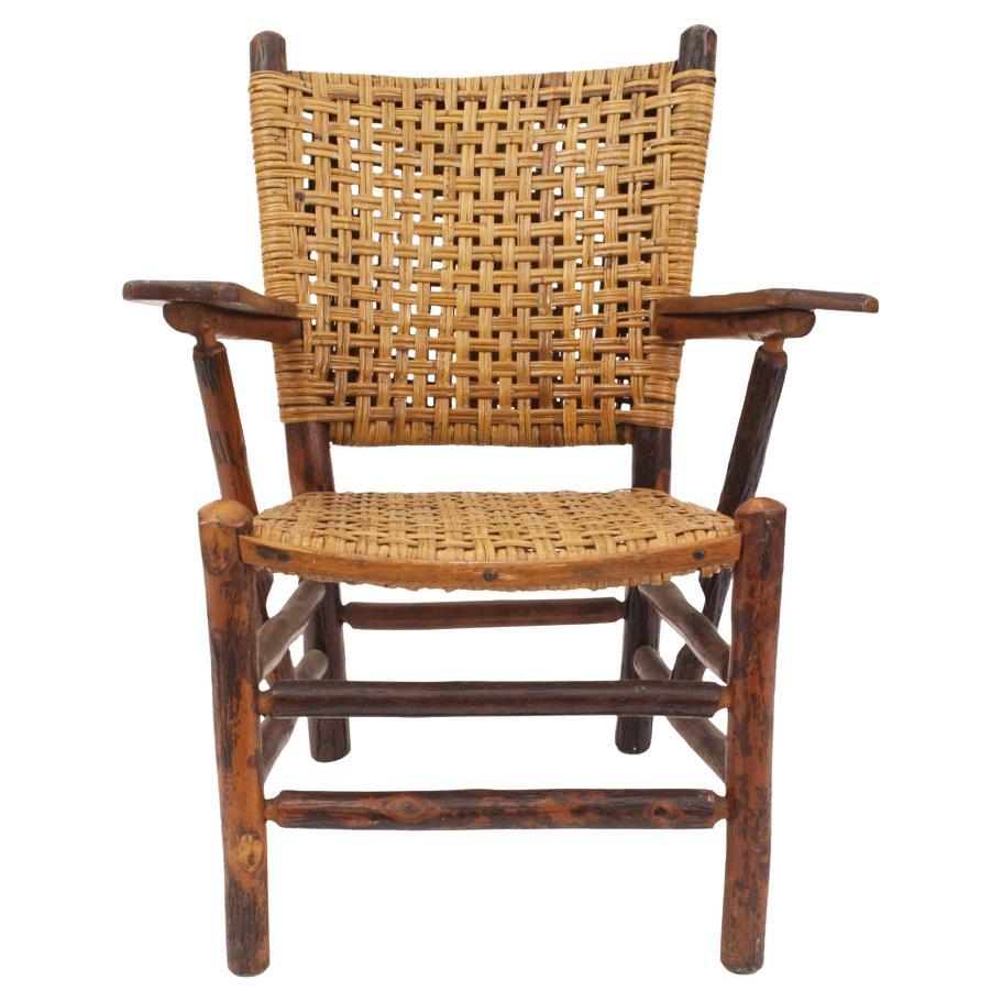 Old Hickory Woven Arm Chair