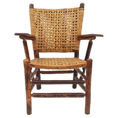 Old Hickory Woven Arm Chair