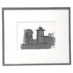 "Old Highland Light" Provincetown Ink Wash by Paul Resika