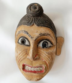 Nice old Asian ritual festival mask Sri Lanka Ceylon Tribal Interior design