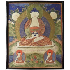 Antique Old Himalayan Painting of Buddha