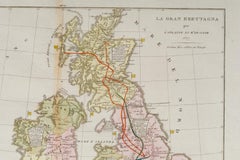 Old Horizontal Map of England