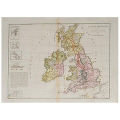 Vecchia mappa orizzontale dell'Inghilterra