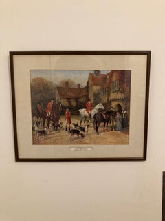 Old Hunting Print named " A Hunting Morning by Heywood Hardy"