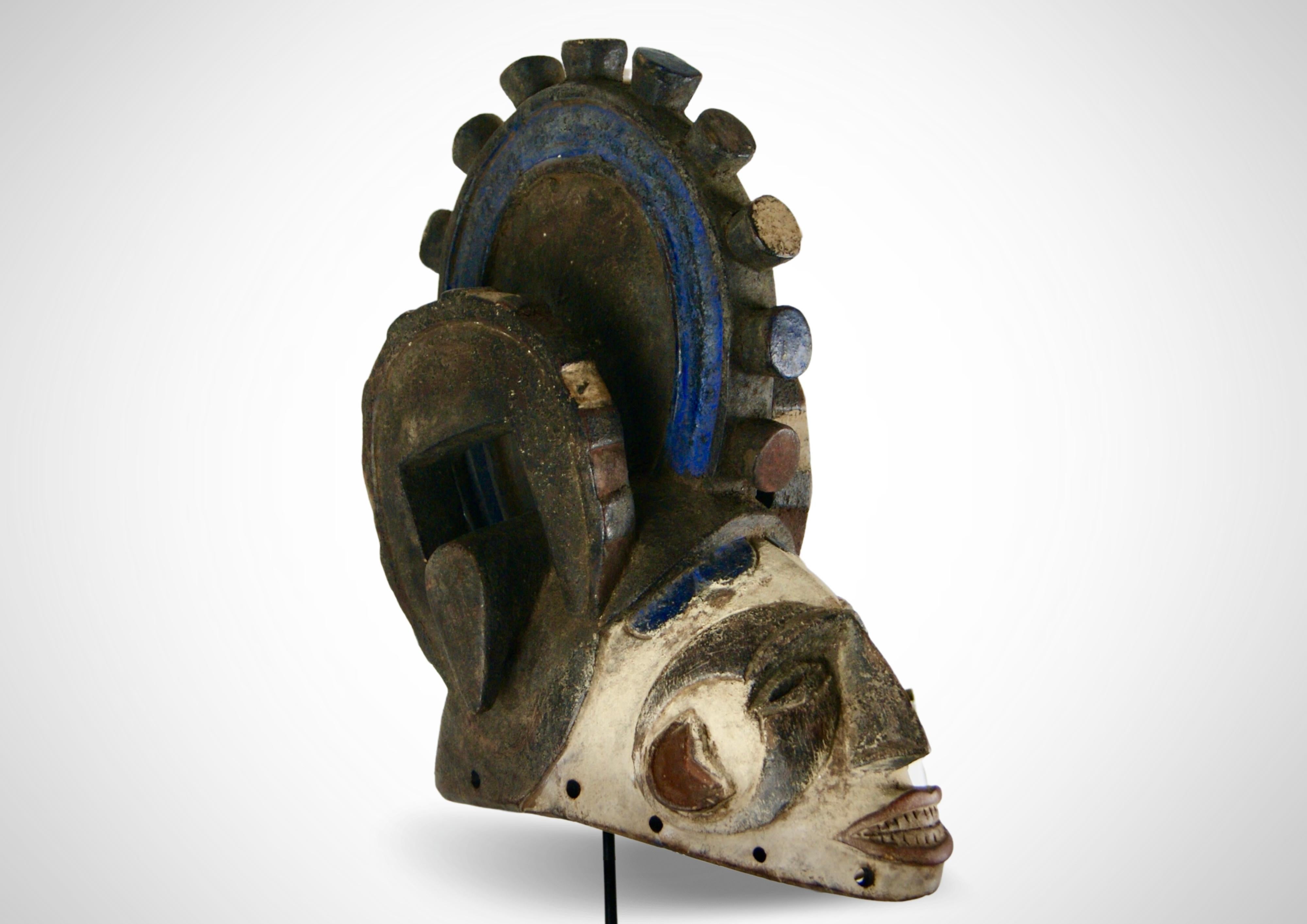 Old Igbo Helmet Mask, Agbogho Mmuo Masquerade For Sale 1