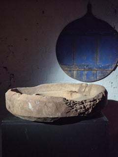 Old industrial wooden grinder