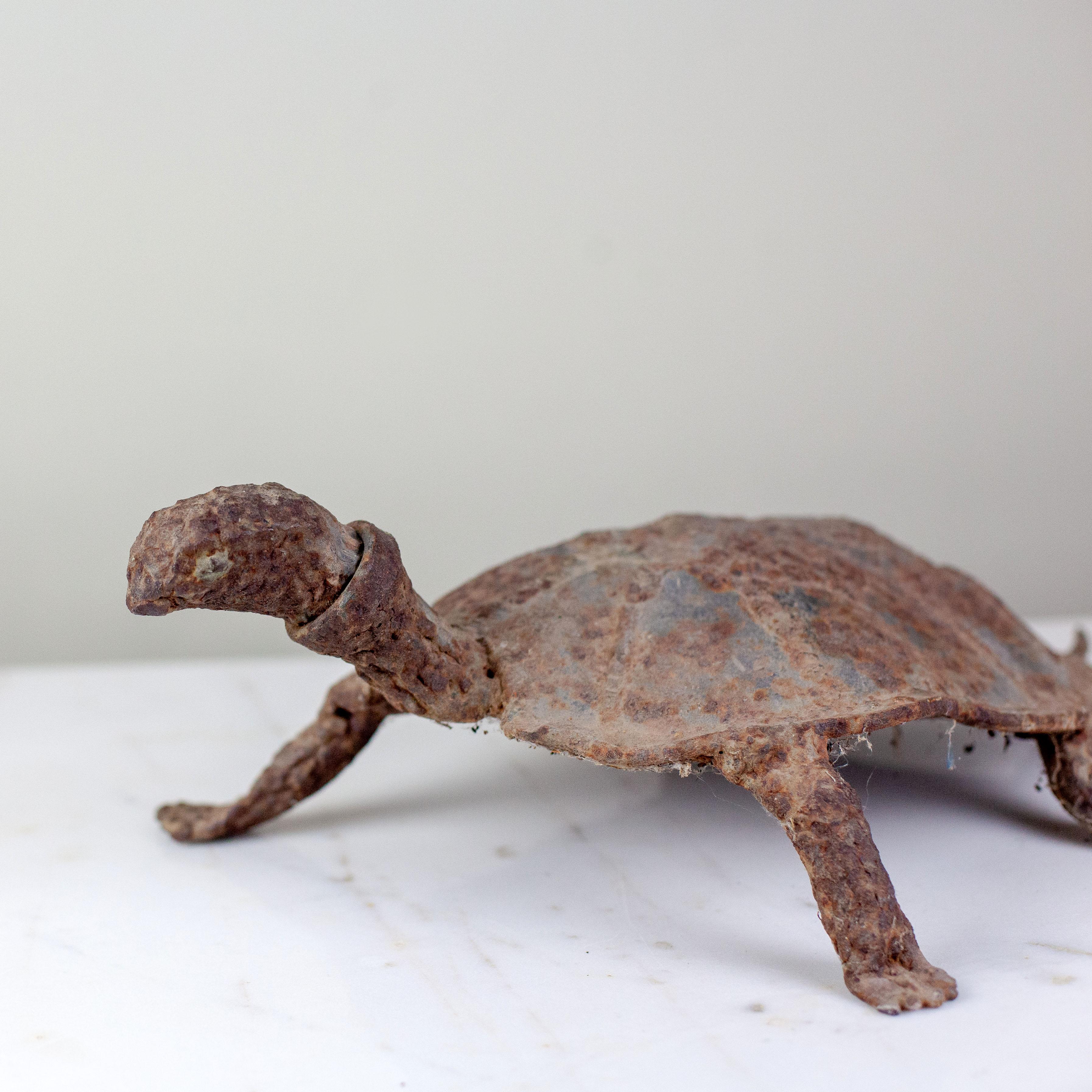 Wrought Iron Old Iron Turtle For Sale