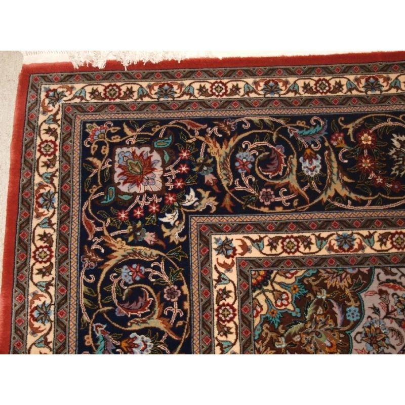 Asian Old Isfahan Carpet of Fine Weave and Medallion Design For Sale