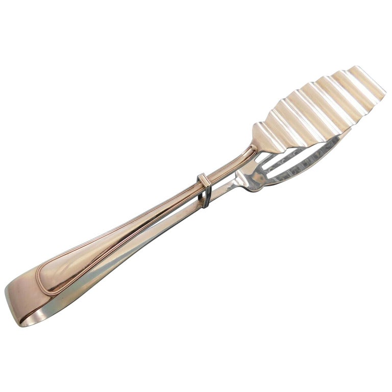 Old Italian by Buccellati Italy Sterling Silver Asparagus Serving Tongs at 1stDibs