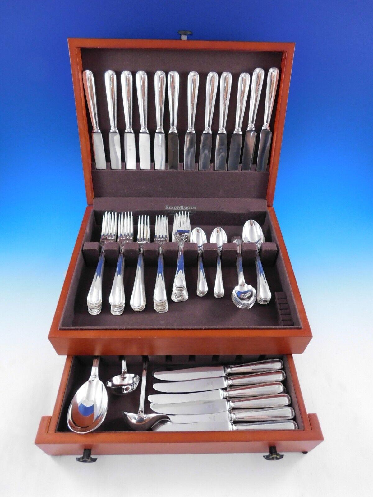 Cubiertos de Plata de Ley Viejos Italianos de Buccellati Italia Juego de 12 88 piezas Cena en Excelente estado para la venta en Big Bend, WI