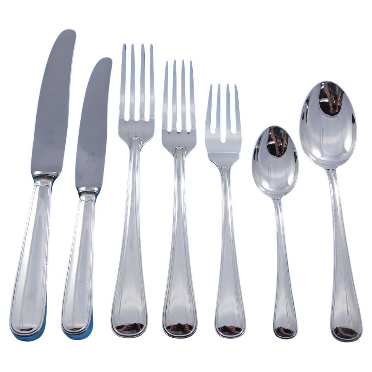 Cubiertos de Plata de Ley Viejos Italianos de Buccellati Italia Juego de 12 88 piezas Cena en venta
