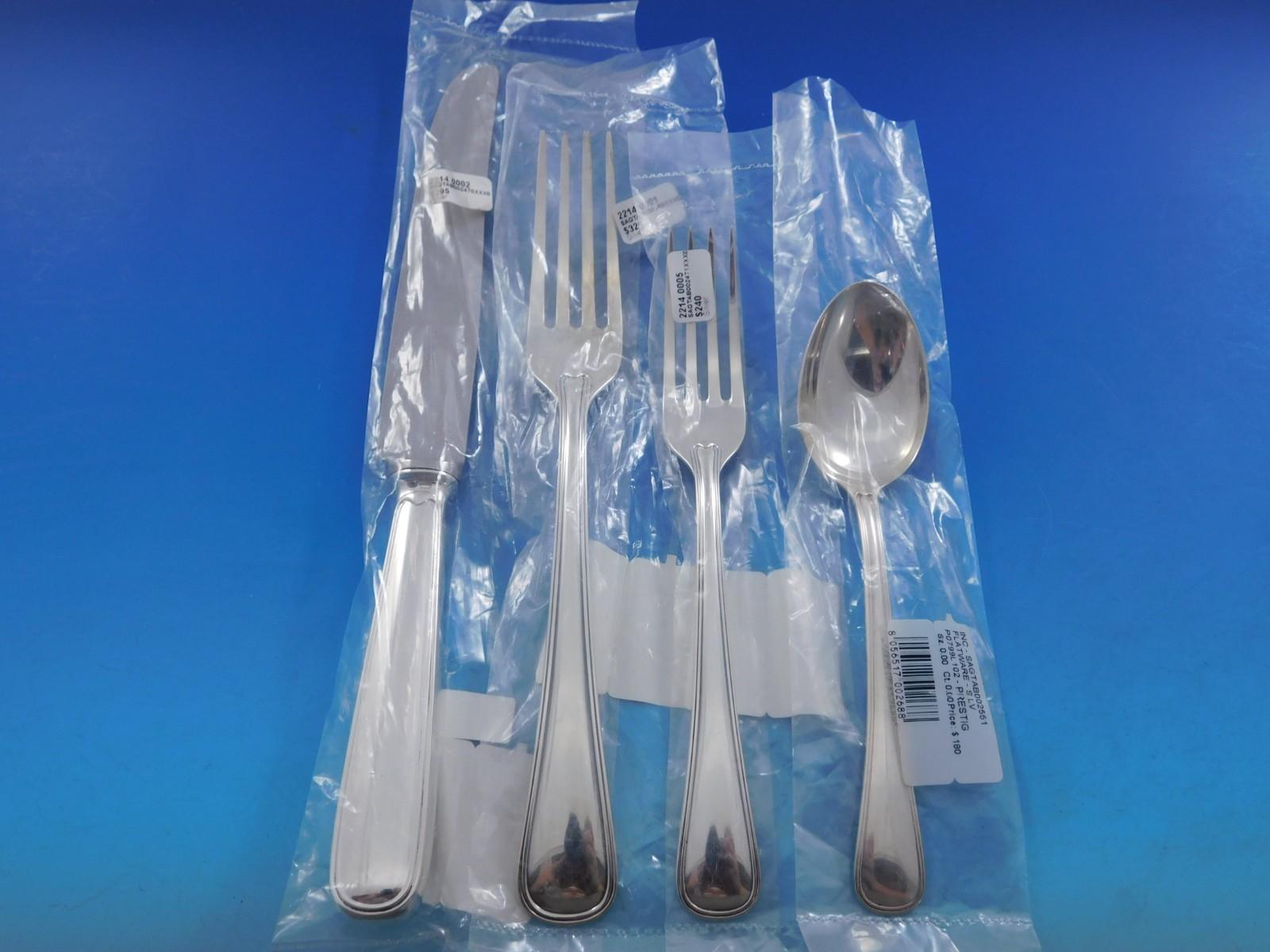 Old Italian by Buccellati Italy Sterling Silver Flatware 6 Set 63 pc Dinner New For Sale 6