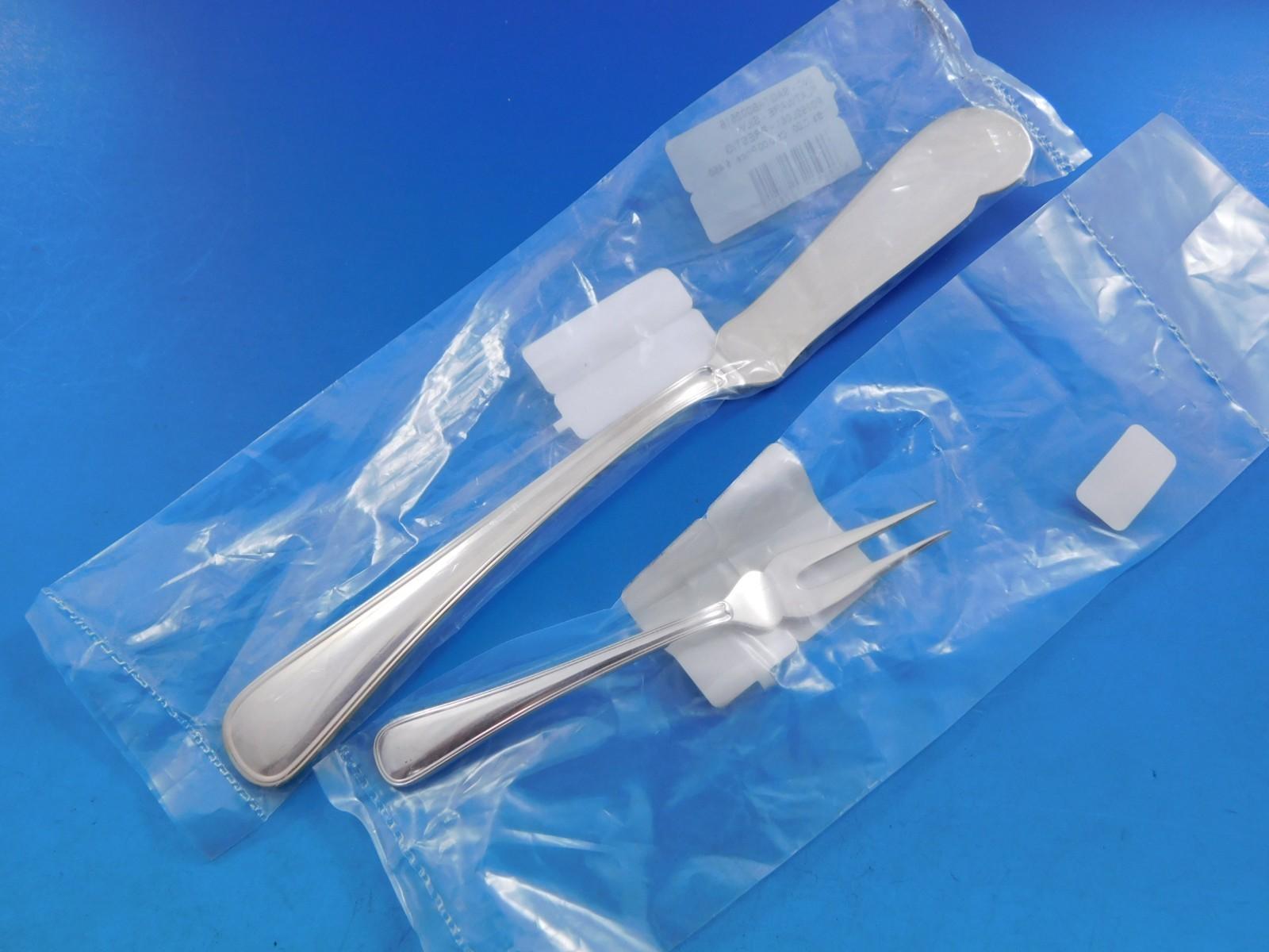 20th Century Old Italian by Buccellati Italy Sterling Silver Flatware 6 Set 63 pc Dinner New For Sale