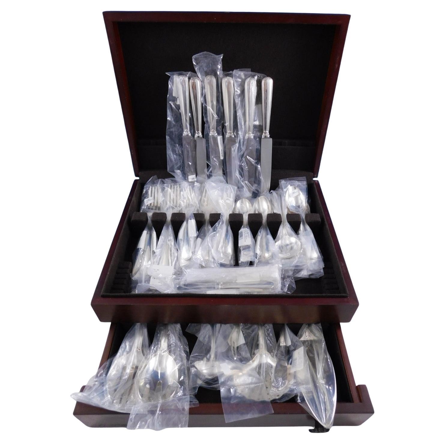 Old Italian by Buccellati Italy Sterling Silver Flatware 6 Set 63 pc Dinner New For Sale