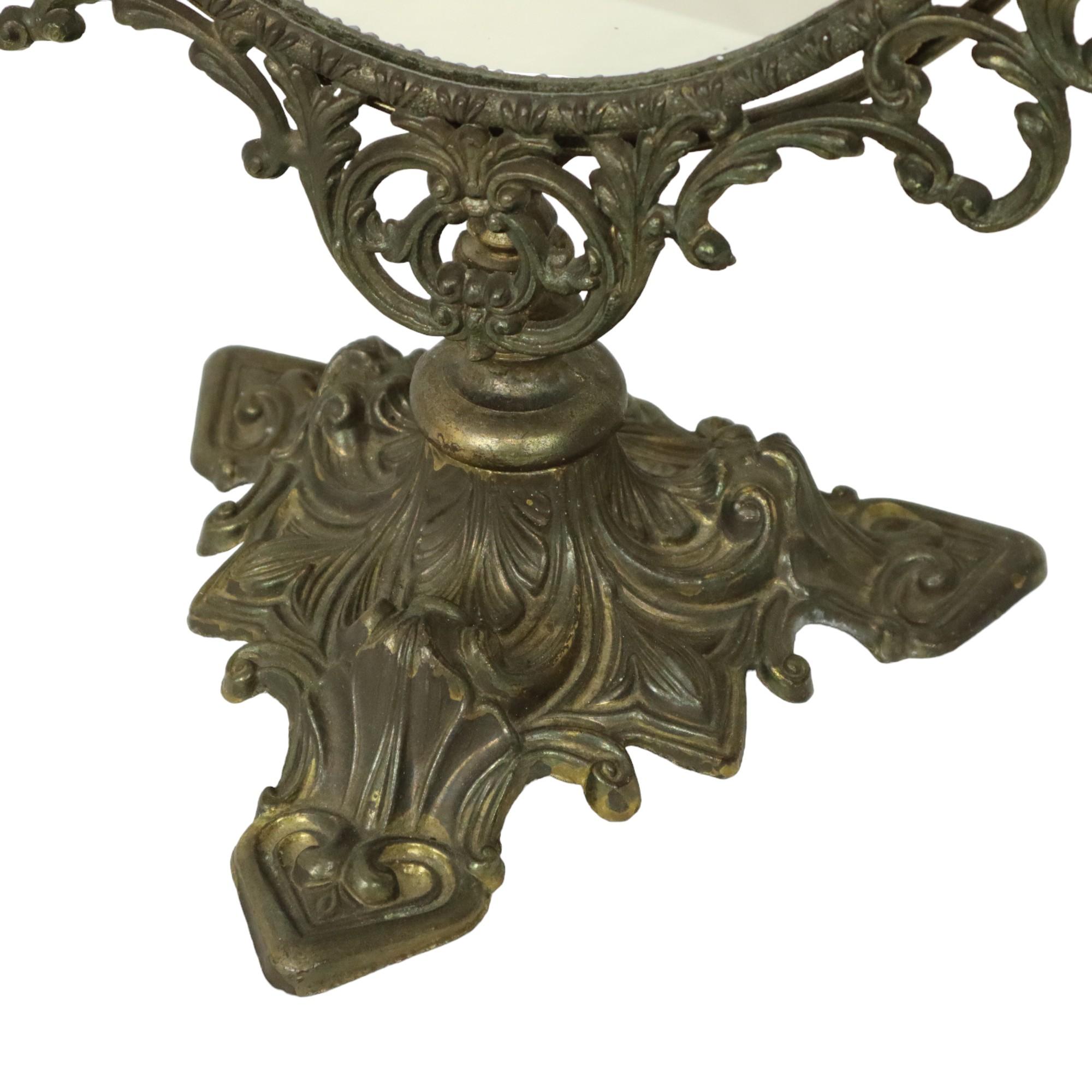 Alter italienischer Tischspiegel Schminkspiegel 1930er Rokoko im Angebot 3