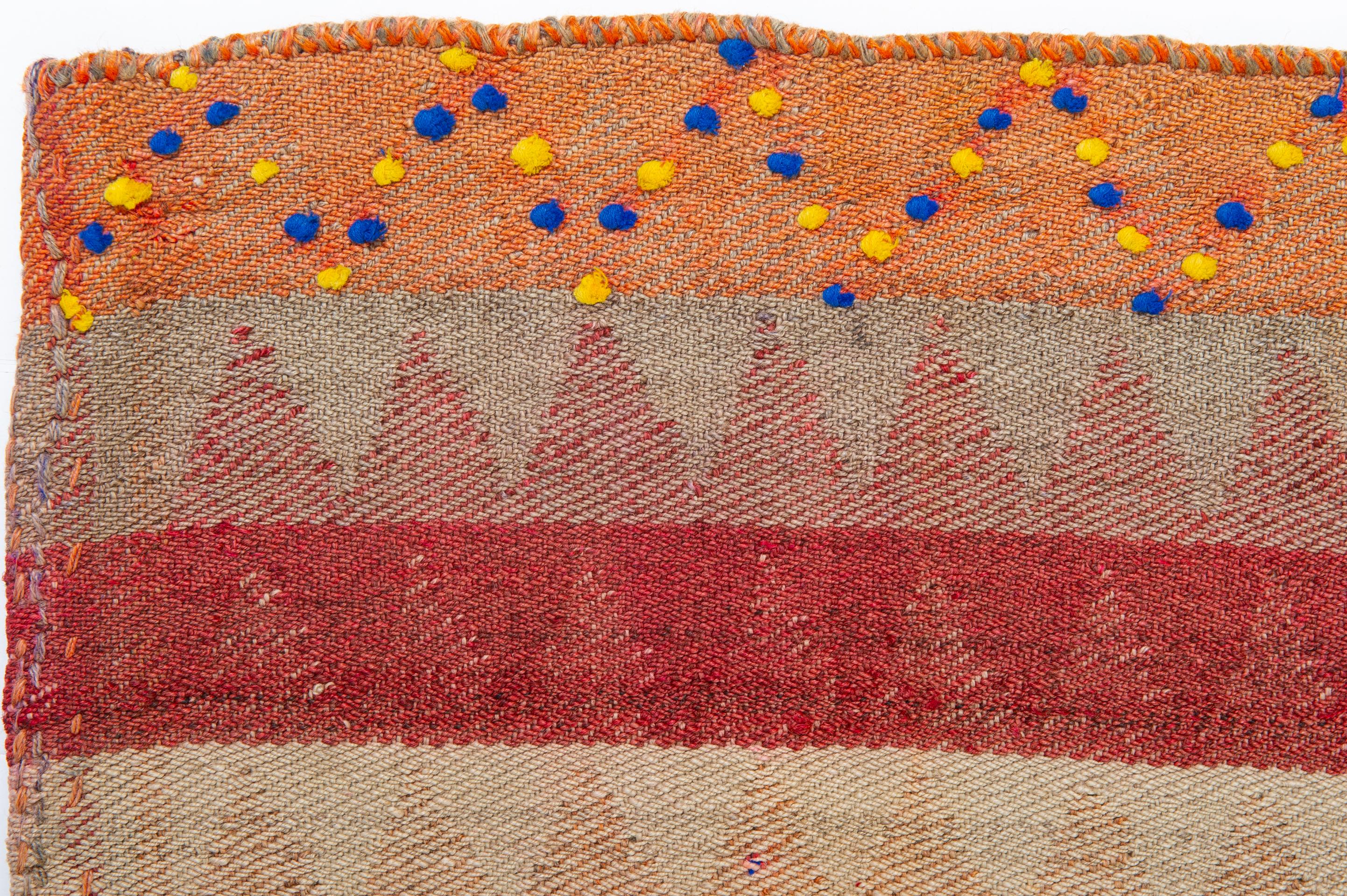 Alter Dschajim oder Kilim Kurdestan Flachwelle im Zustand „Gut“ im Angebot in Alessandria, Piemonte