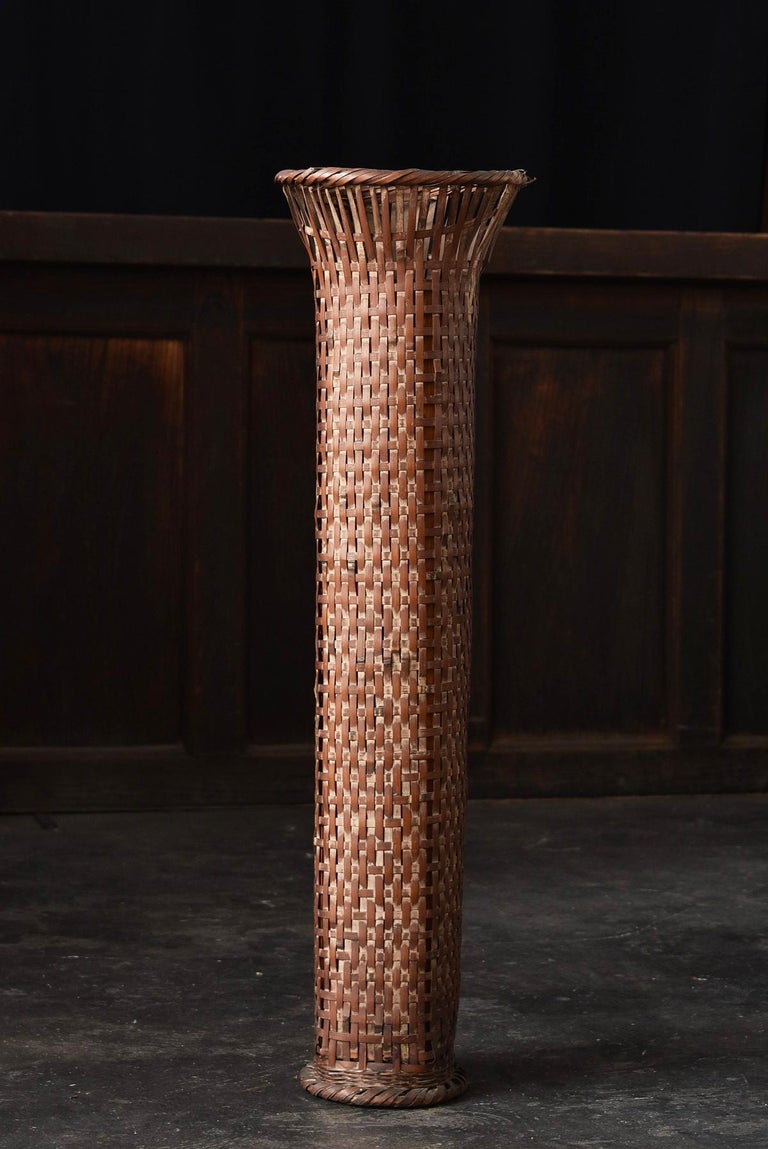 Old Japanese Bamboo Vase Tube / Antique Vase / 20th Century/WabiSabi