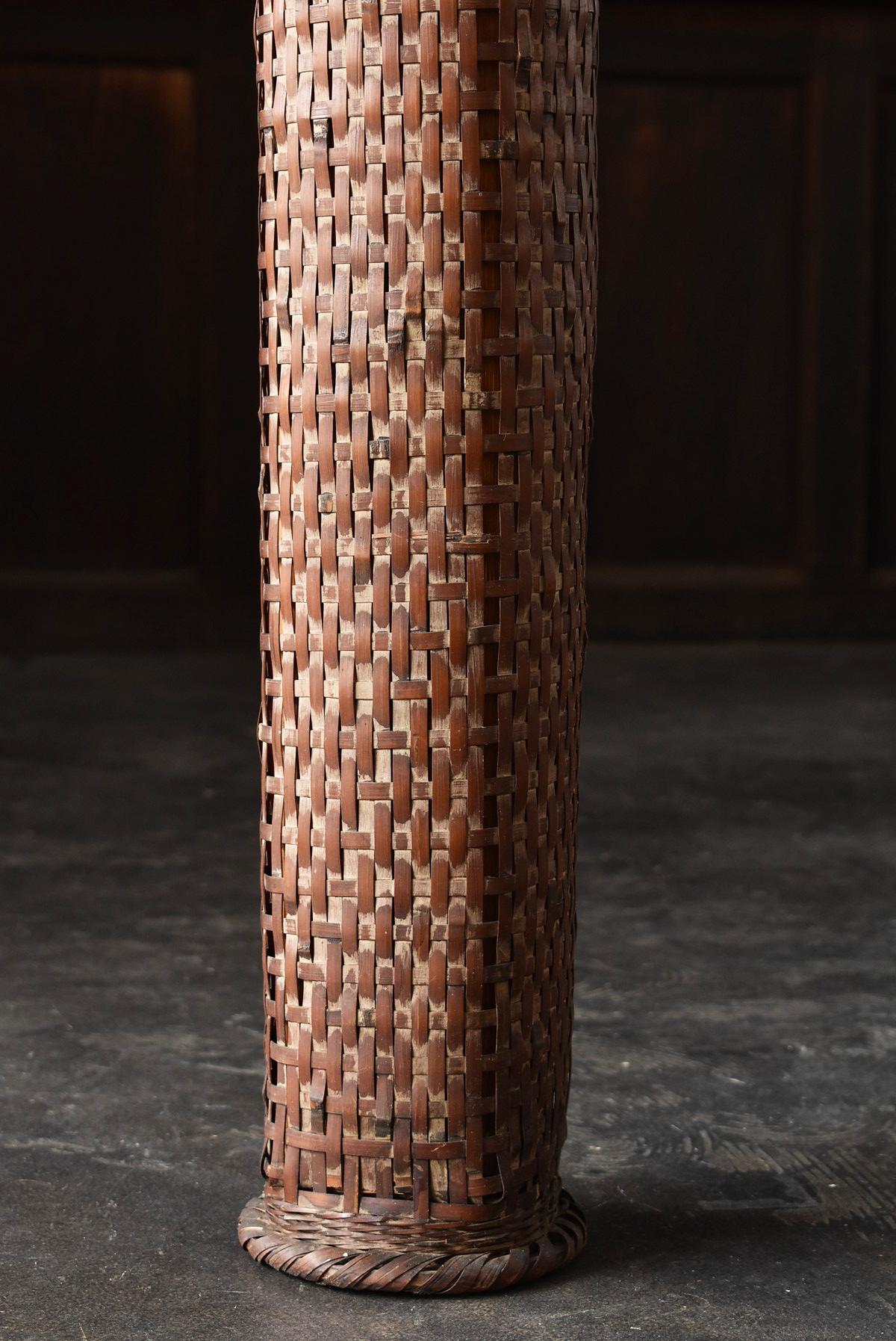Old Japanese Bamboo Vase Tube / Antique Vase / 20th Century/Wabi-Sabi Art 2
