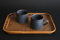 Antico vassoio giapponese in bambù intrecciato/20° secolo/vassoio intrecciato a mano/MINGEI