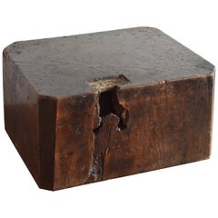 Old Japanese Craftsman's Workbench / Block of Wood / Exhibition Stand