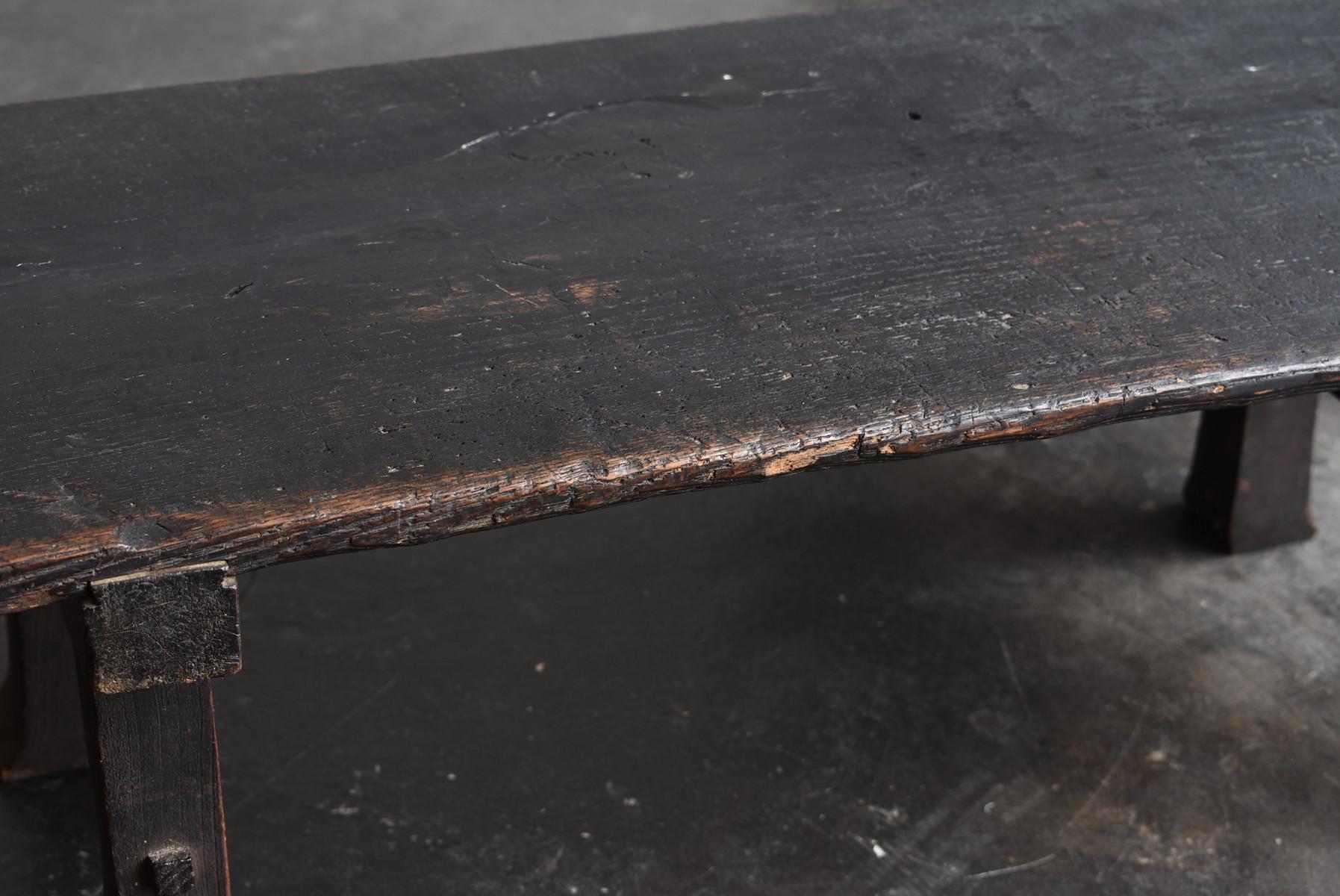 Old Japanese Desk '1700s-1800s' Edo Period Chestnut Antique Table or Low Table 3
