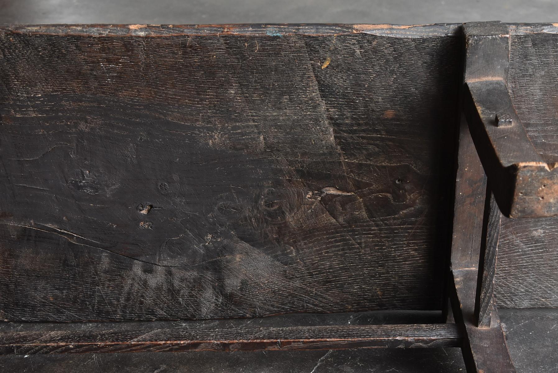 Old Japanese Desk '1700s-1800s' Edo Period Chestnut Antique Table or Low Table 10