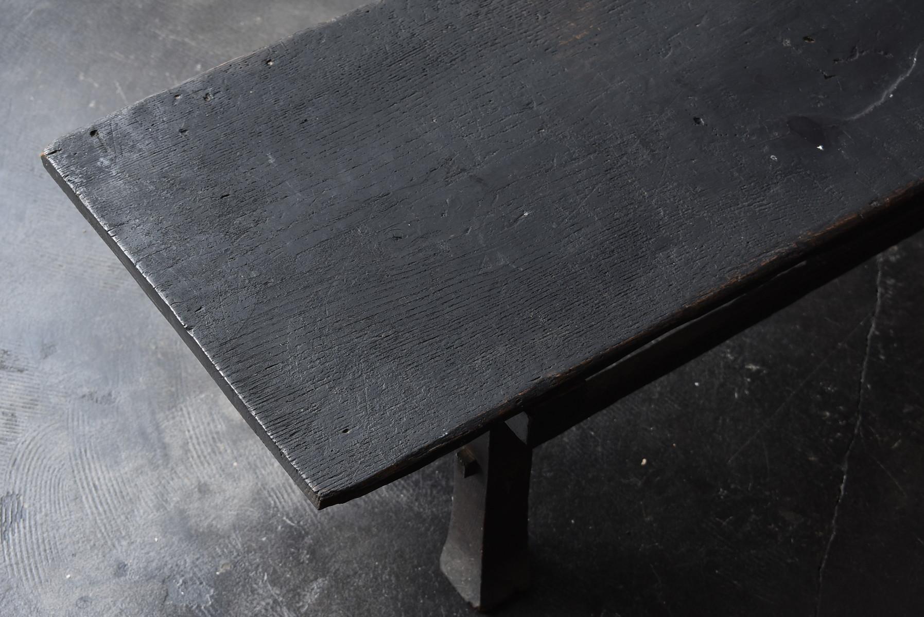 Old Japanese Desk '1700s-1800s' Edo Period Chestnut Antique Table or Low Table 1