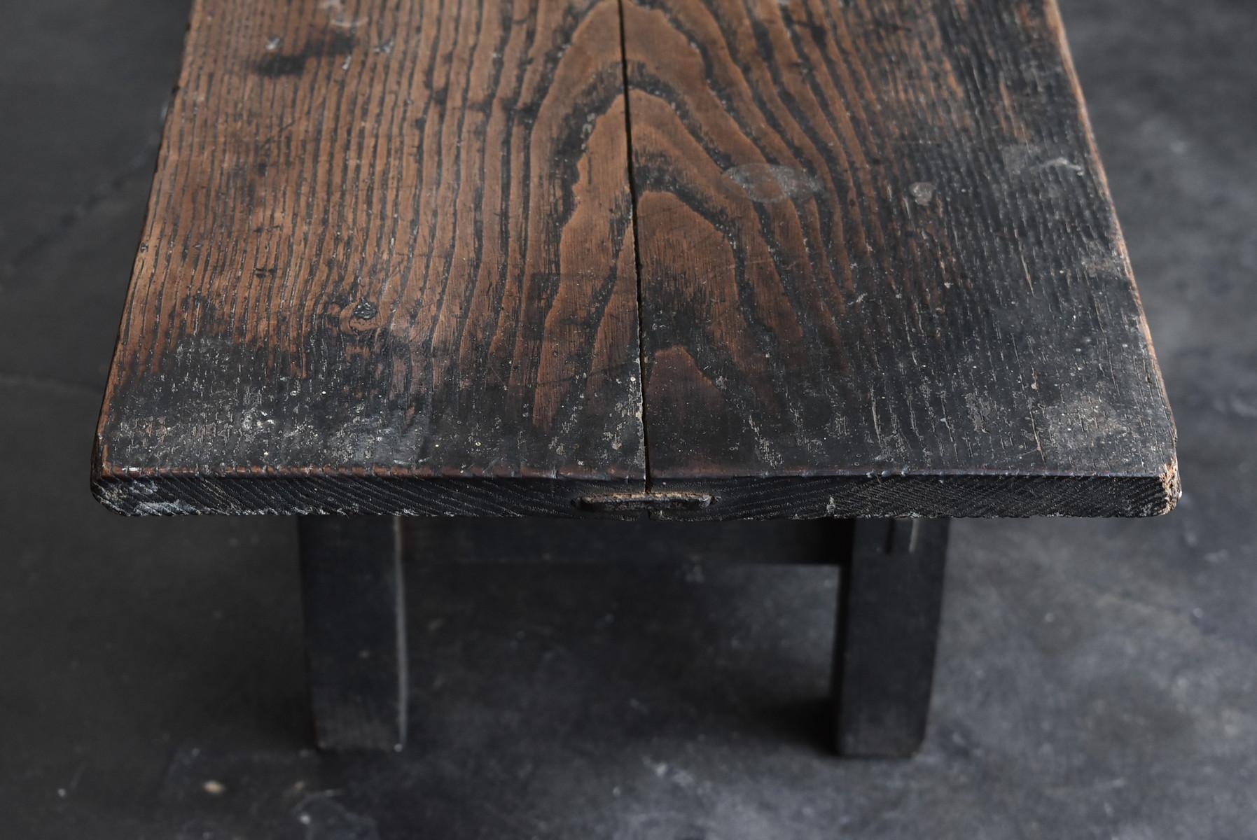 Old Japanese Desk Edo-Meiji Period '1800s' Chestnut Antique Table/Low Table 5