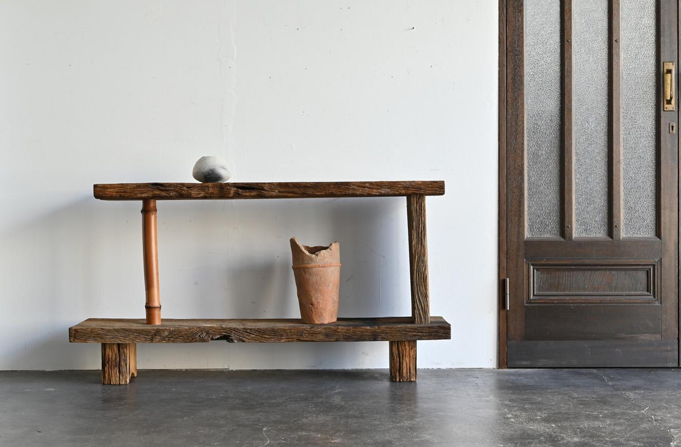 20th Century Old Japanese display cabinet/Wabisabi display stand/20th century