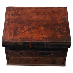 Old Japanese Drawer Used by Lacquer Ware Craftsmen / 1920-1940s / as a Painting