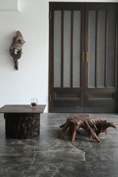 Old Japanese Driftwood Wall Hanging Object / Wooden Art Piece