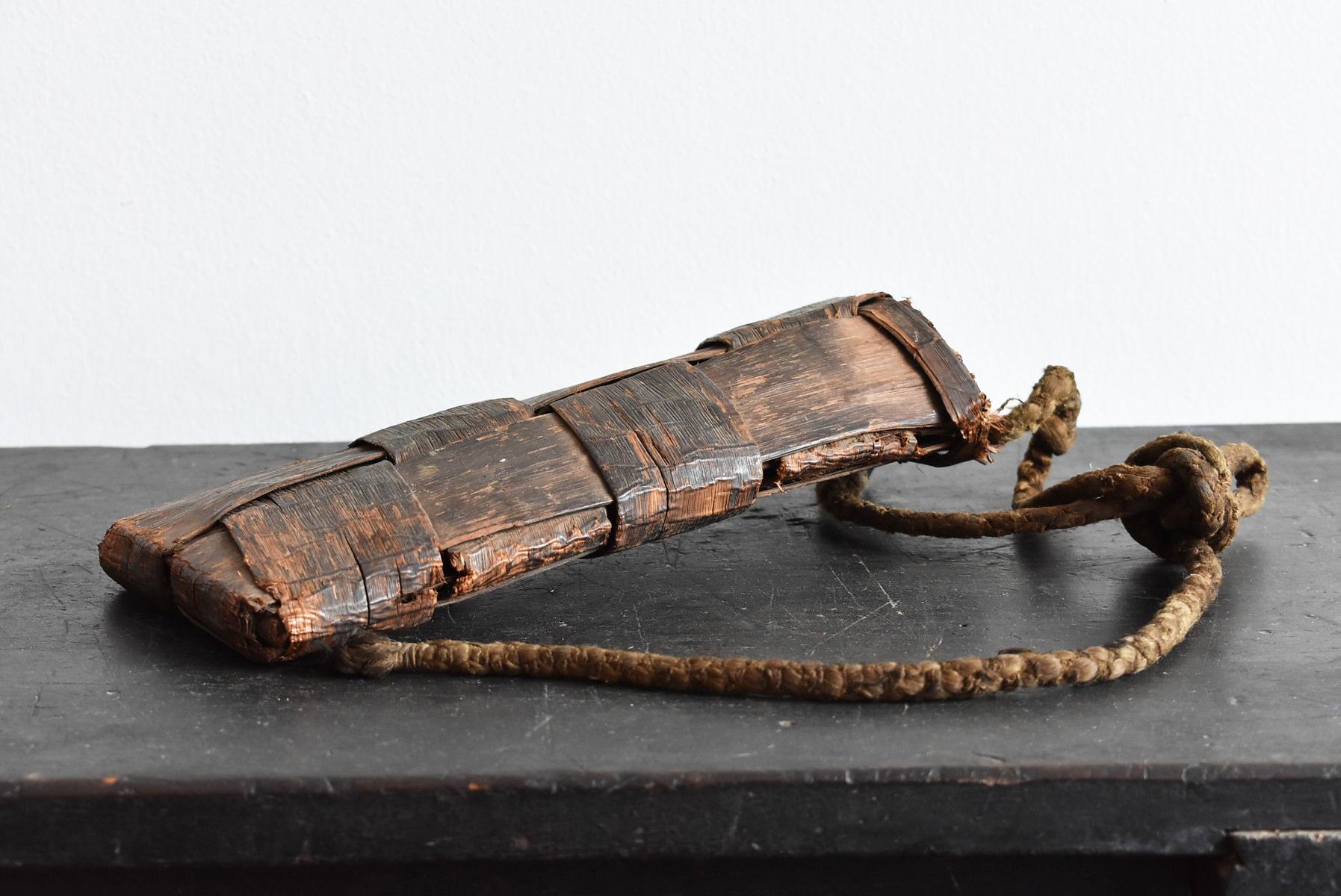 Old Japanese Folk Art / Farmer's Tools Made of Bark / Vase / Flower Basket 9