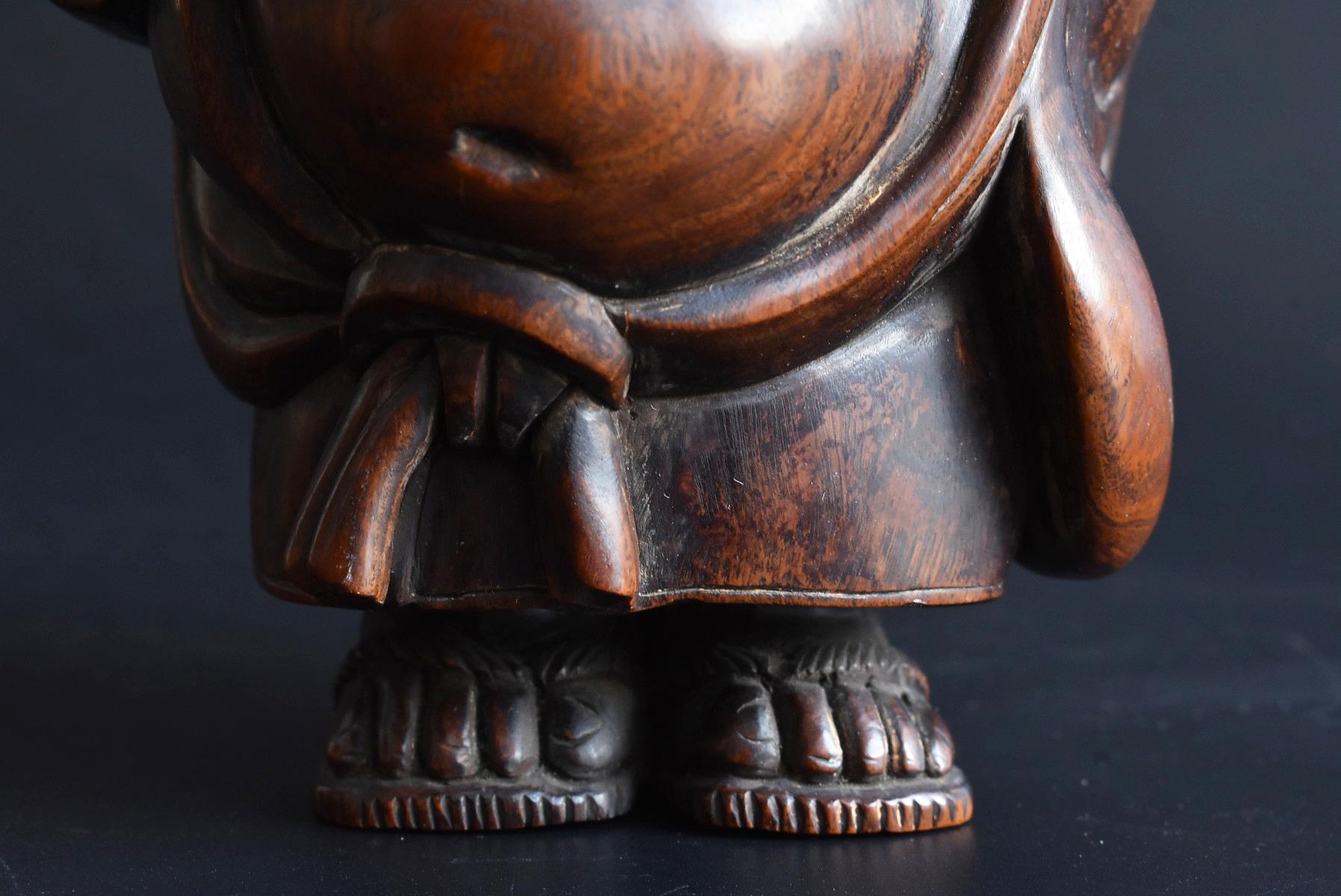 Alter japanischer Gott „“Ho-te-i“, Holzskulptur, Buddha-Statue, 1912-1950 im Angebot 4
