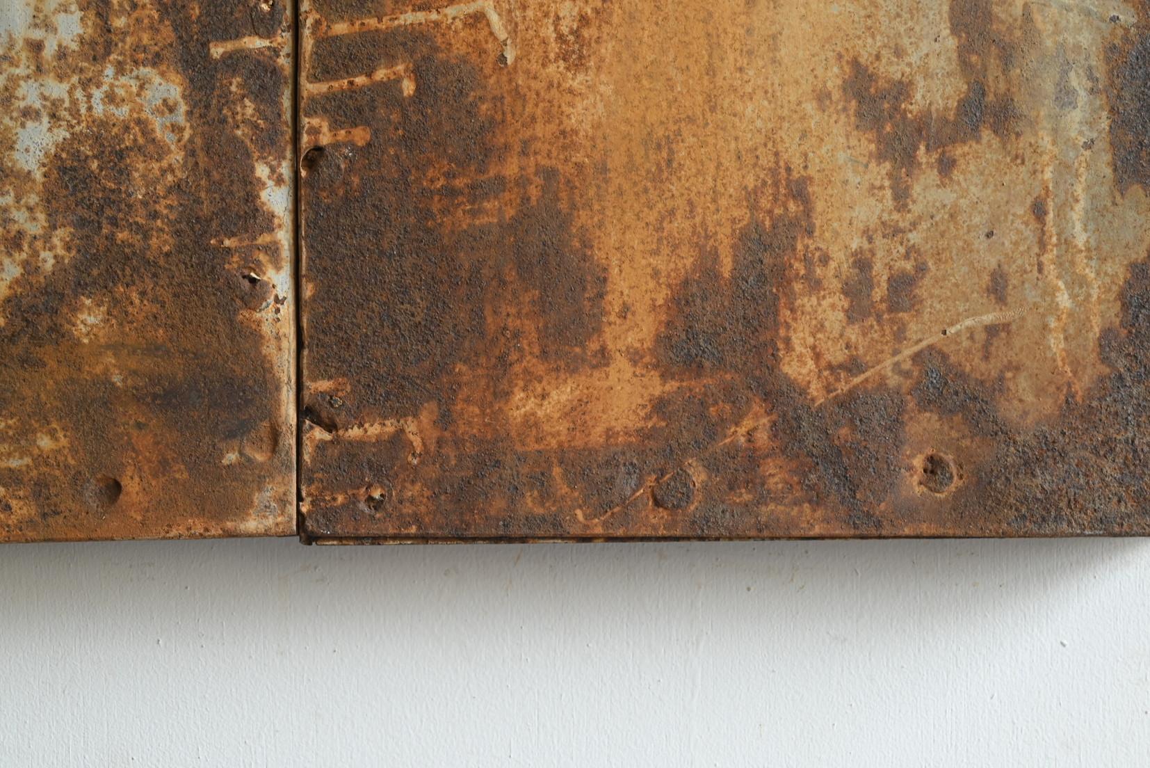 Old Japanese iron door / wall hanging object/Like an abstract painting For Sale 2