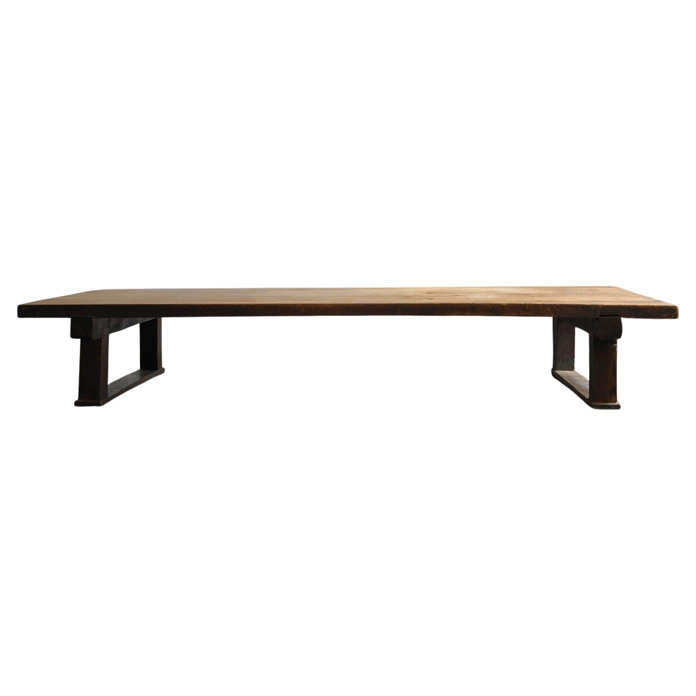 Old Japanese large wooden low table/20th century/sofa table/center table For Sale
