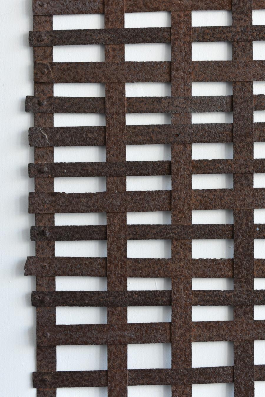 19th Century Old Japanese Lattice-Shaped Object Made of Iron Plate / 1868-1940 / Abstract Art
