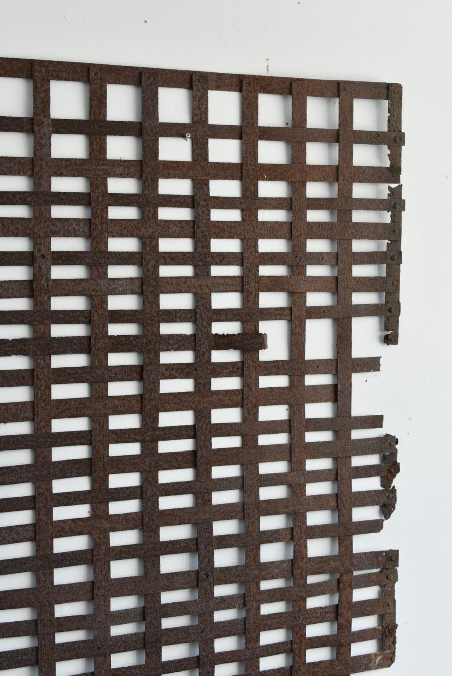 Old Japanese Lattice-Shaped Object Made of Iron Plate / 1868-1940 / Abstract Art 1