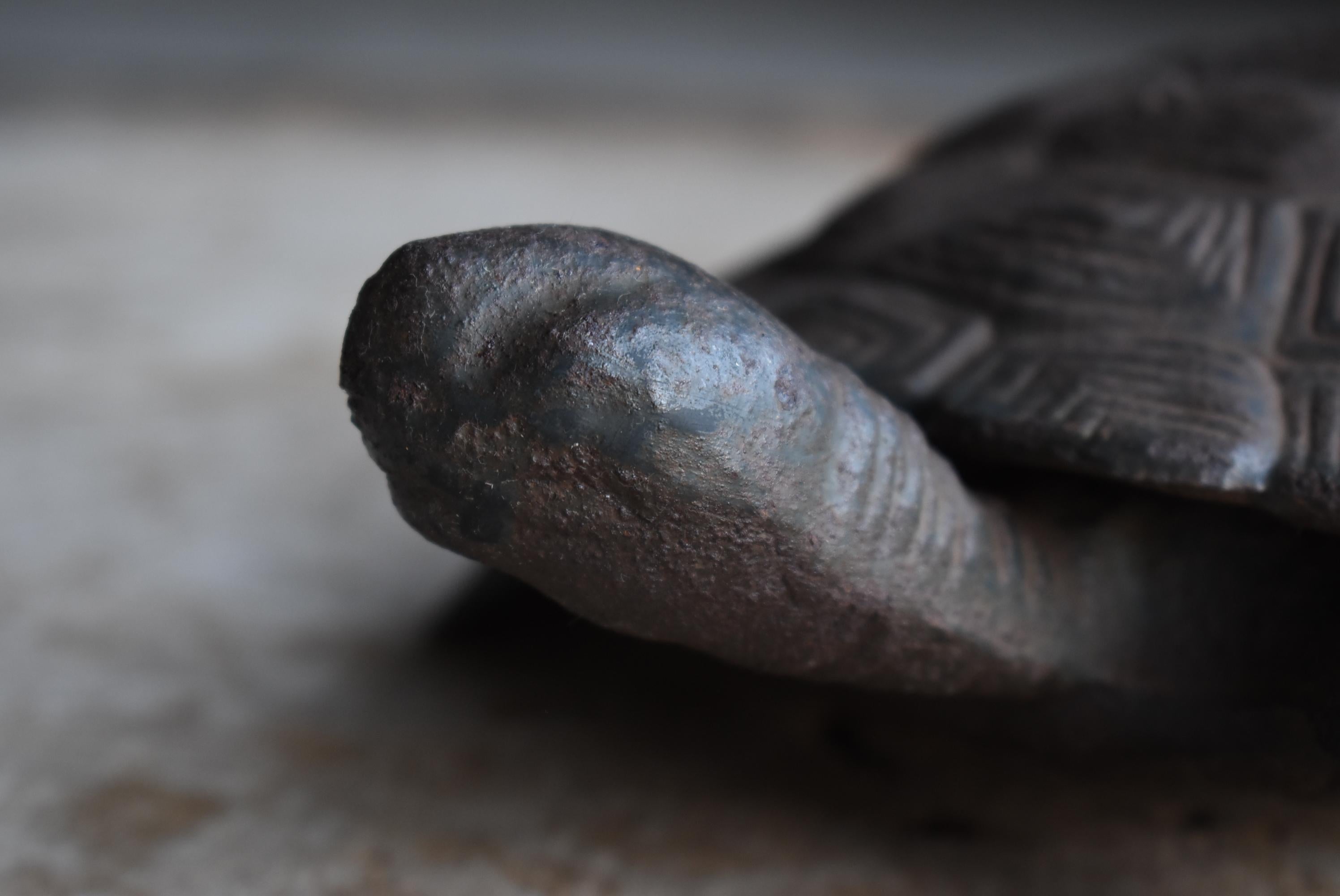 Antigua Tortuga Japonesa de Hierro Artesanal 1960s-1980s / Wabi Sabi 1