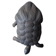 Antigua Tortuga Japonesa de Hierro Artesanal 1960s-1980s / Wabi Sabi