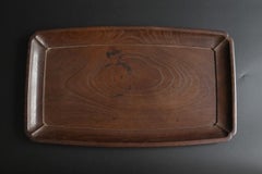 Ancien plateau japonais en bois de mûrier/Epoque Wooda/20ème siècle/Beaucoup de grain de bois