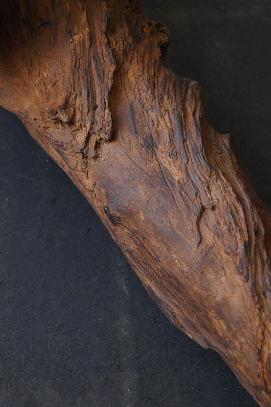 Old Japanese natural wood wall vase/20th century/Wabi-sabi object For Sale 10