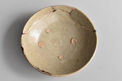 Old Japanese Pottery "Karatsum Ware" 16th-17th Century / Kintsugi Plate