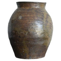 Old Japanese Pottery Pot / 1573-1650 / Echizen Pottery Vase
